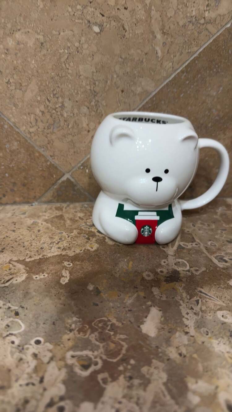 Starbucks Bearista White Bear Ceramic Mug